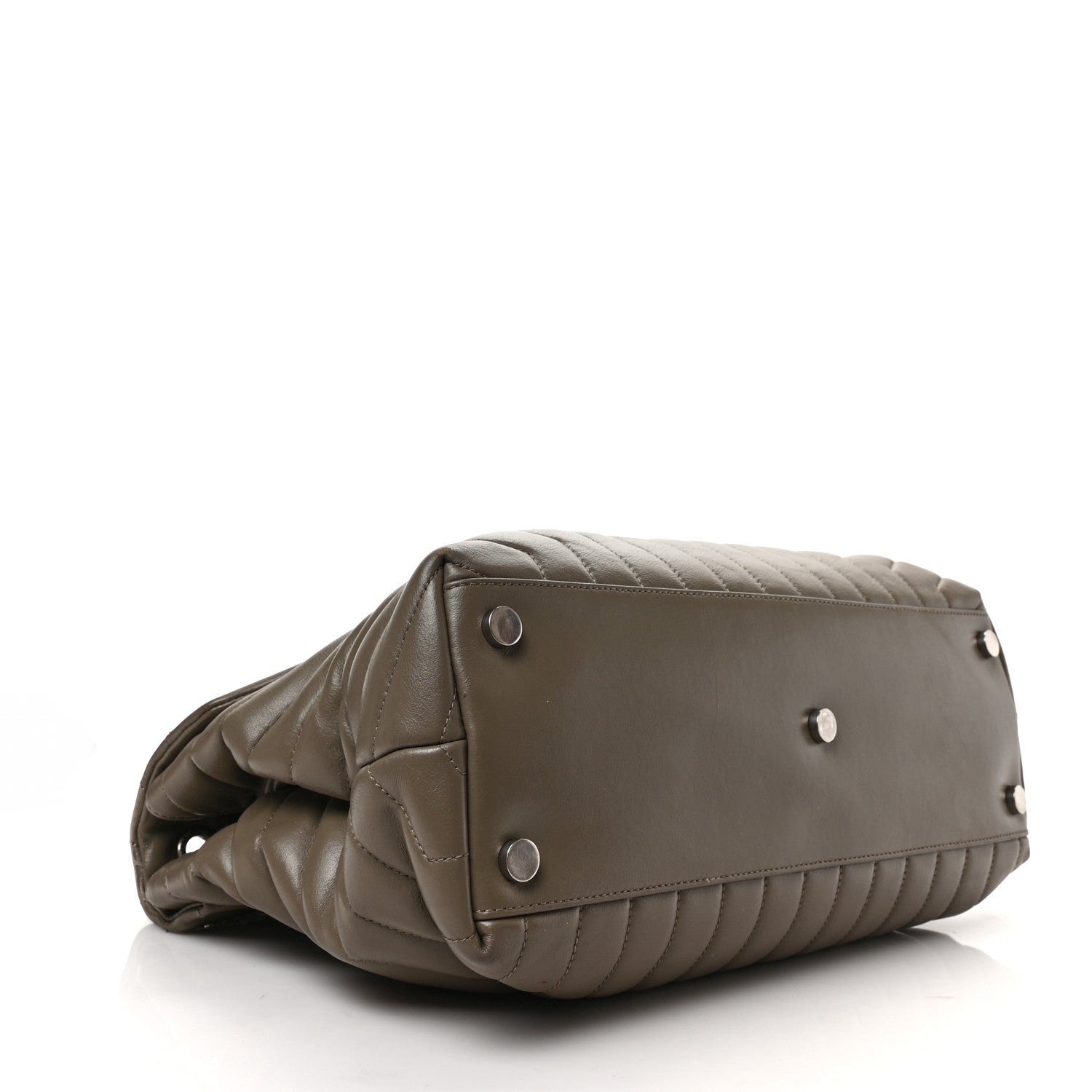Saint Laurent Calfskin Y Quilted Monogram Large Loulou Chain Satchel Taupe 4 of 9