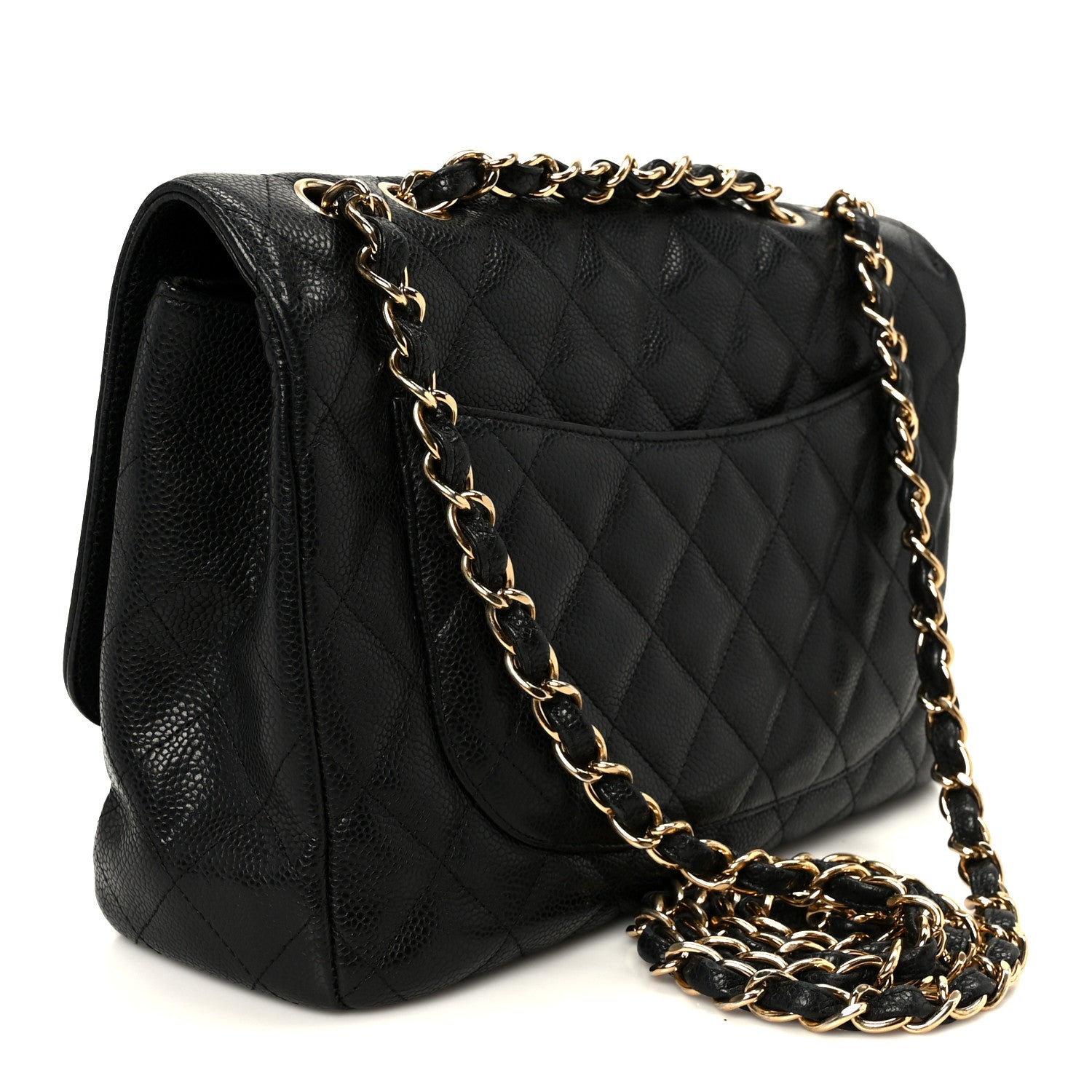 Chanel Caviar Quilted Jumbo Single Flap Black 3 of 11