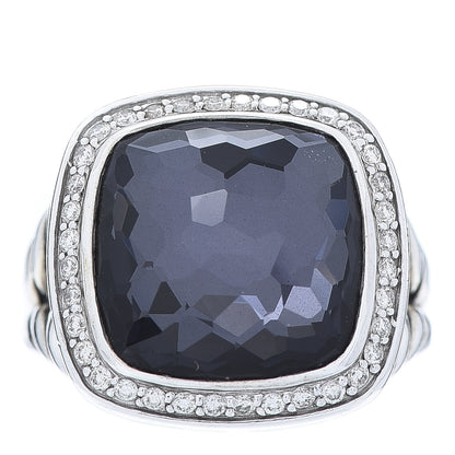 David Yurman Sterling Silver Diamond Black Orchid 14mm Albion Ring 54 7 1 of 6