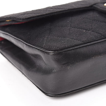 Chanel Jersey Quilted Medium Double Flap Black 5 of 10