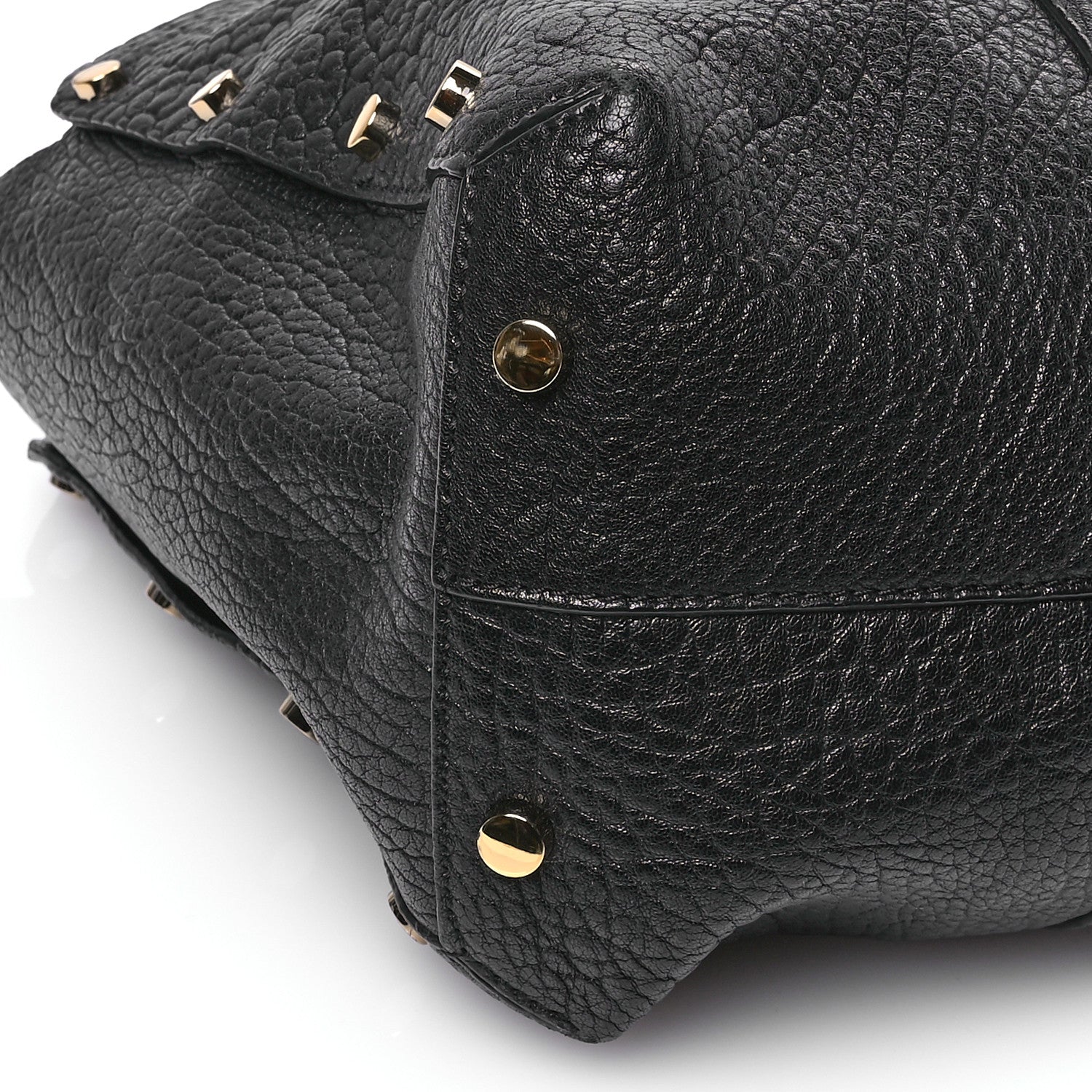 Jimmy Choo Grained Calfskin Studded Lockett Shopper Tote Black 8 of 9