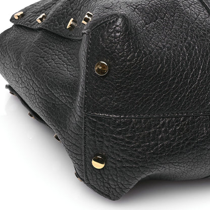 Jimmy Choo Grained Calfskin Studded Lockett Shopper Tote Black 8 of 9