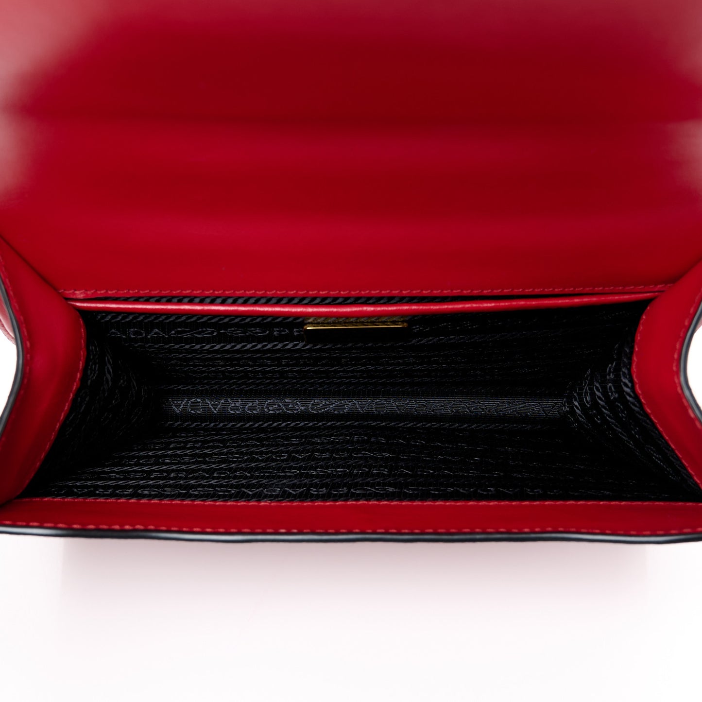 Saffiano Chain Shoulder Bag Fuoco