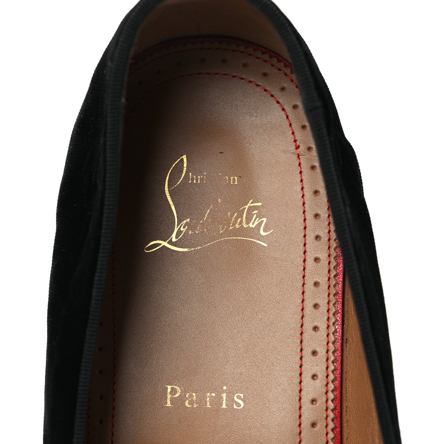 Velvet Mens Flat Loafers 42.5 Black