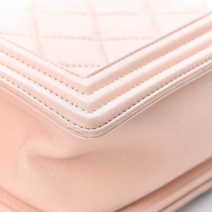 Chanel Lambskin Quilted Small Boy Flap Light Pink 12 of 13
