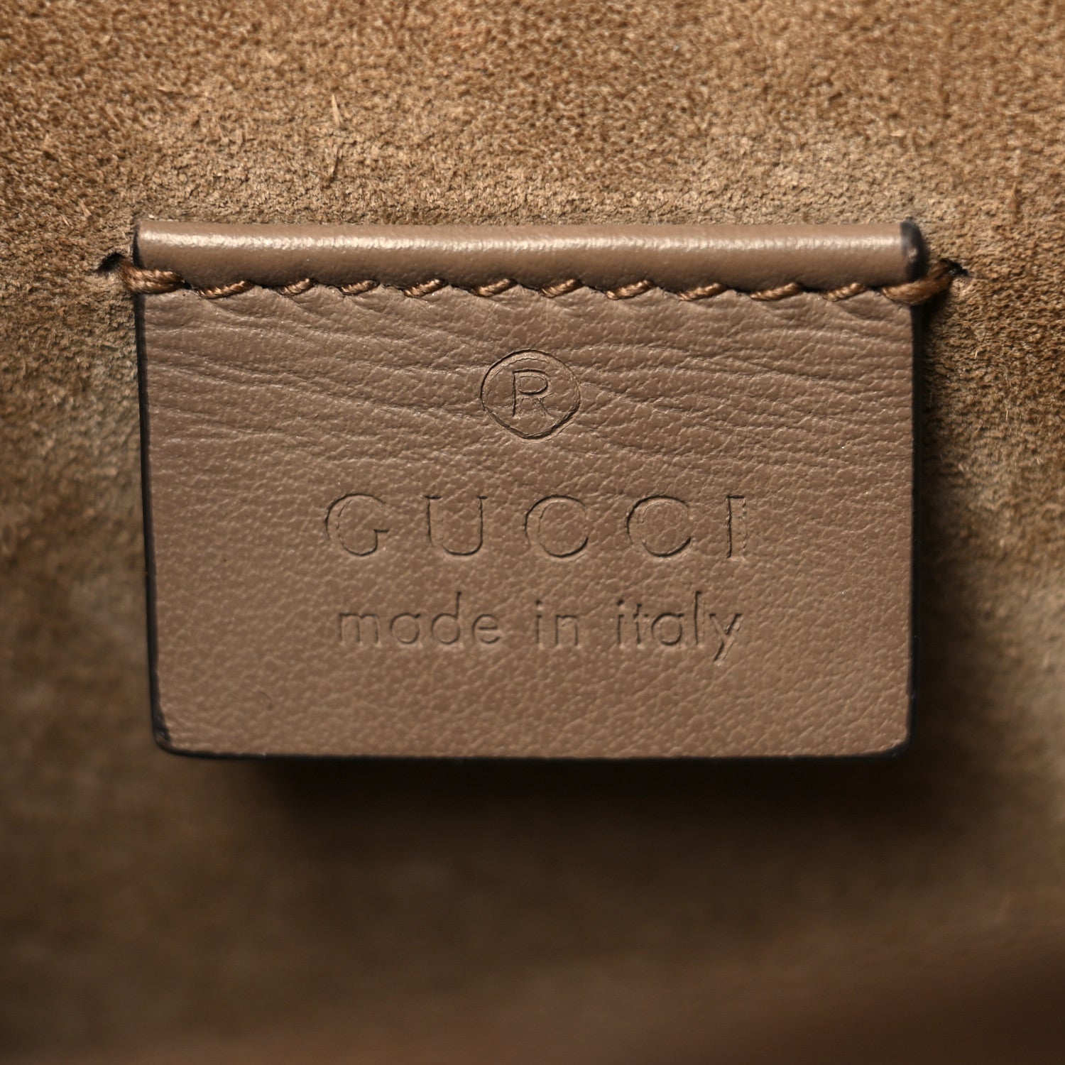Gucci GG Supreme Monogram Suede Crystal Small Dionysus Shoulder Bag Beige Ebony Taupe 6 of 11