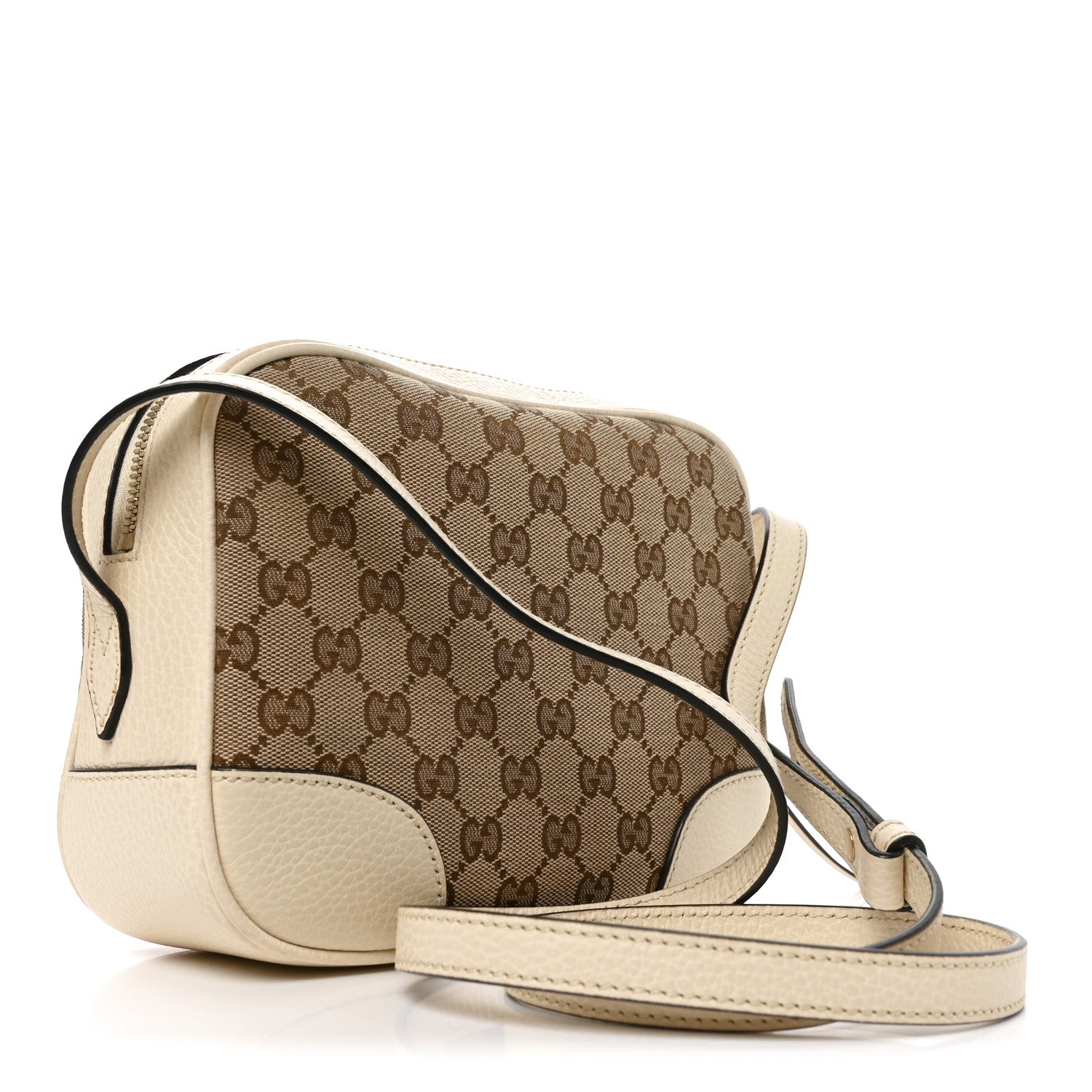 Gucci Monogram Dollar Calfskin Mini Bree Messenger Bag Beige Ebony Avoire 3 of 10
