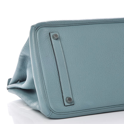 Hermes Taurillon Clemence Birkin 35 Ciel 6 of 9
