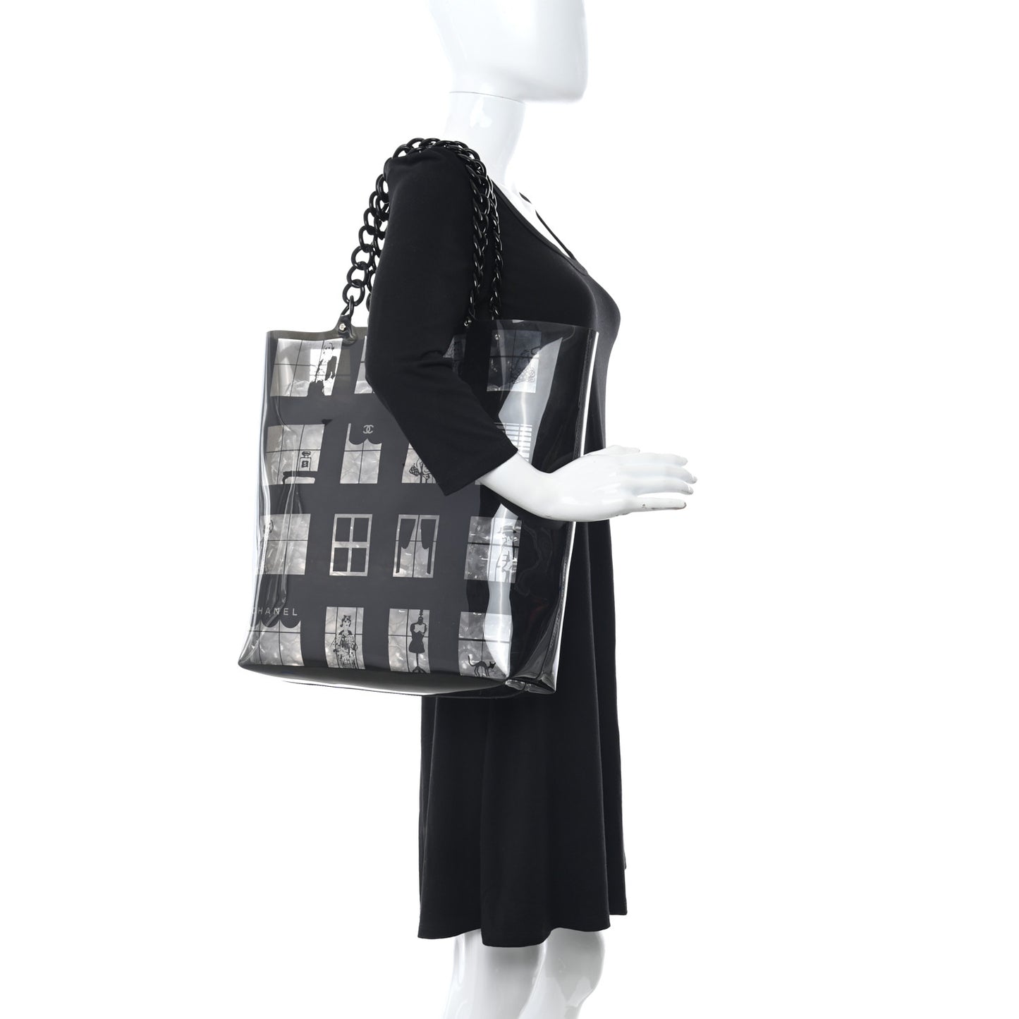 Vinyl Coco Window Tote Black