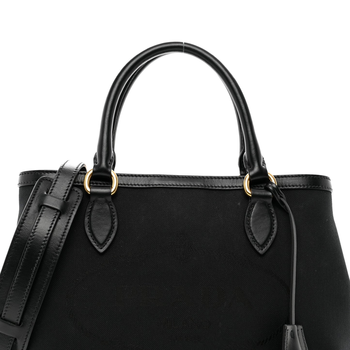 Jacquard Logo Tote Black