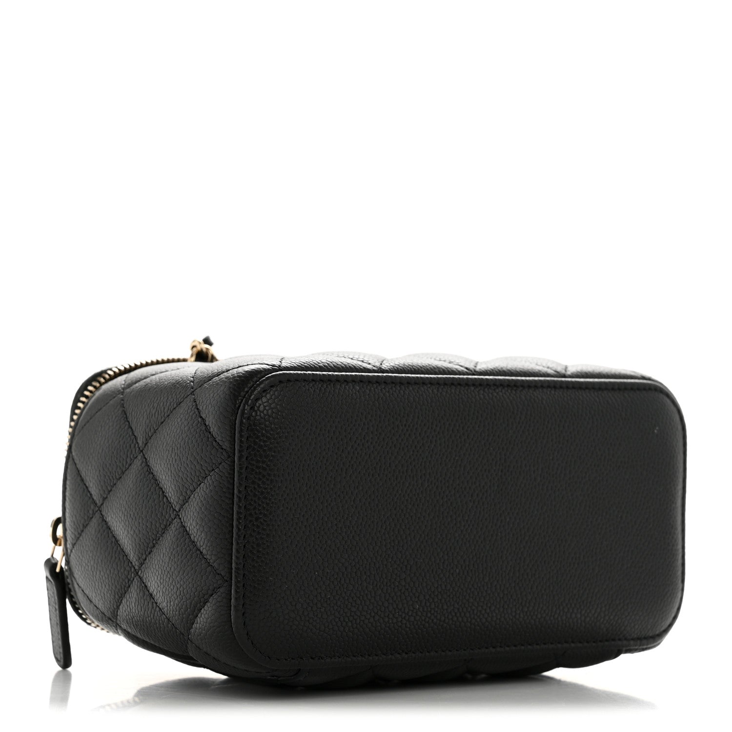 Chanel Caviar Quilted Small Tiny CC Vanity Case With Chain Black 4 of 11