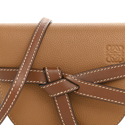 Loewe Grained Calfskin Mini Gate Crossbody Bag Caramel Pecan 7 of 9