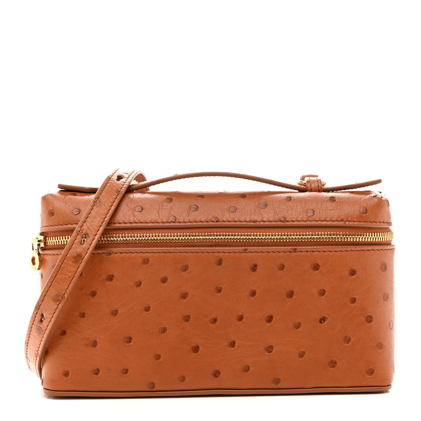 Ostrich L19 Extra Pocket Pouch Cognac