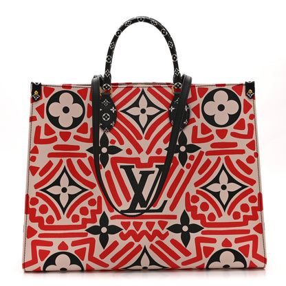 Louis Vuitton Monogram Giant Crafty Onthego GM Creme Rouge Black 1 of 10