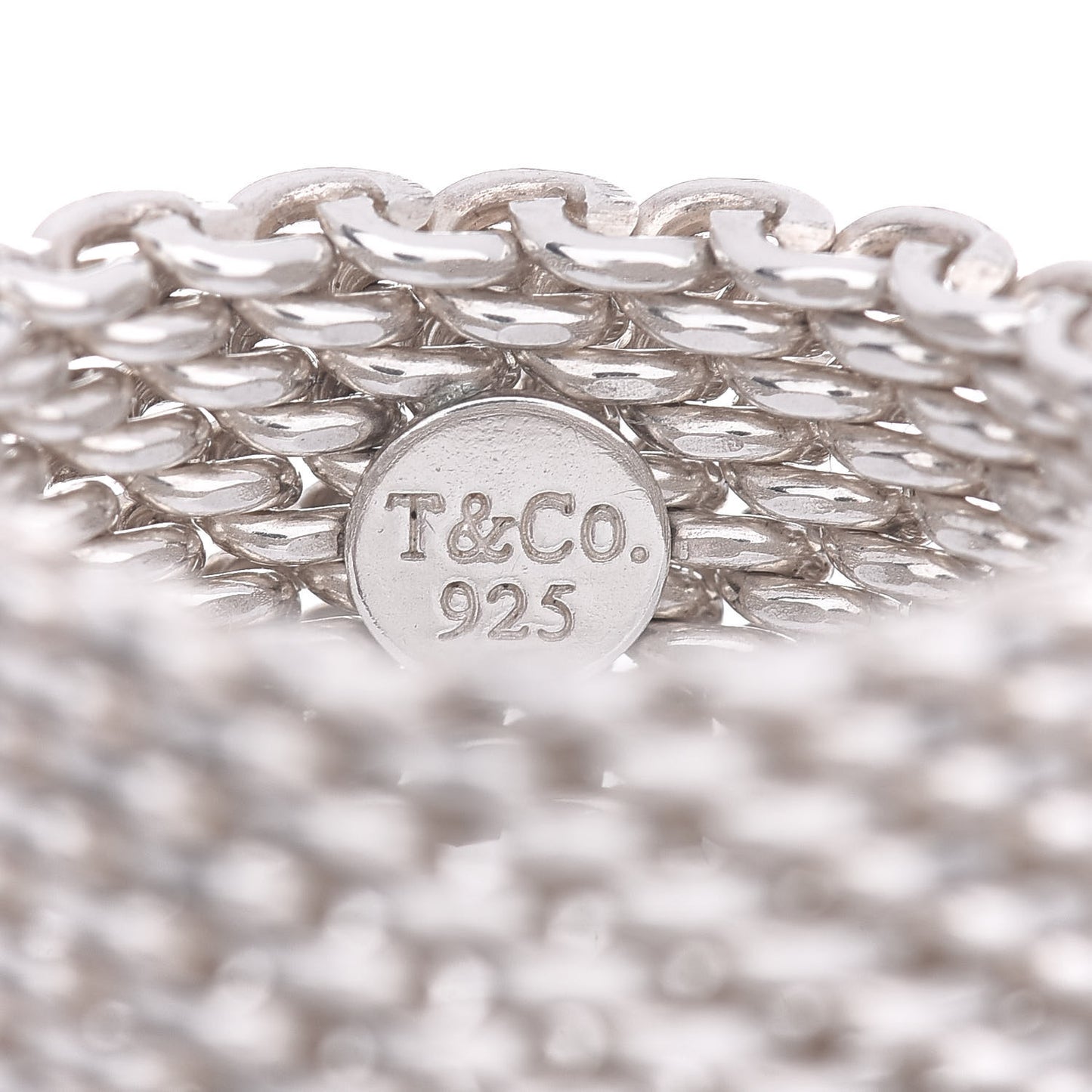 Sterling Silver Somerset Mesh Ring 53 6.25