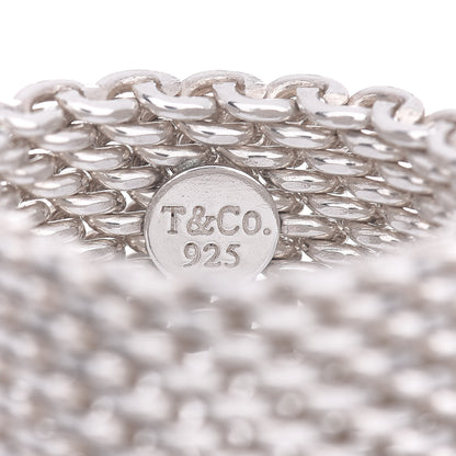 Tiffany Sterling Silver Somerset Mesh Ring 53 6.25 4 of 4