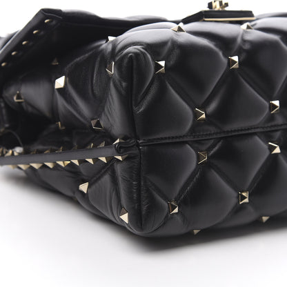 Valentino Garavani Nappa Medium Candystud Top Handle Bag Black 9 of 10