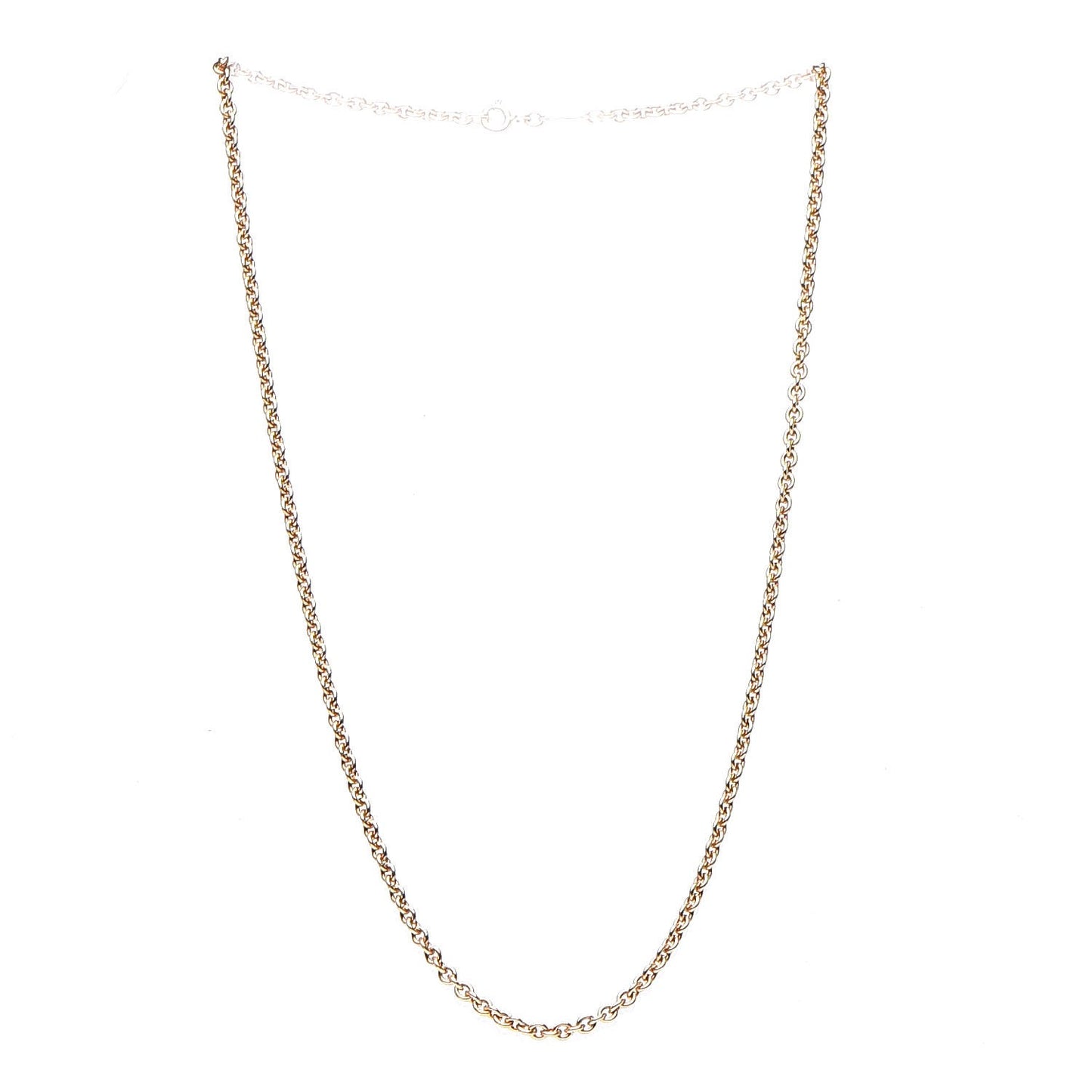 18K Yellow Gold Schlumberger Round Link Chain