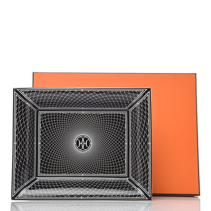 Hermes Porcelain H Deco Change Tray Black 7 of 7