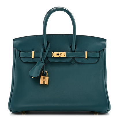 Hermes Veau Jonathan Birkin 25 Vert Bosphore 1 of 13