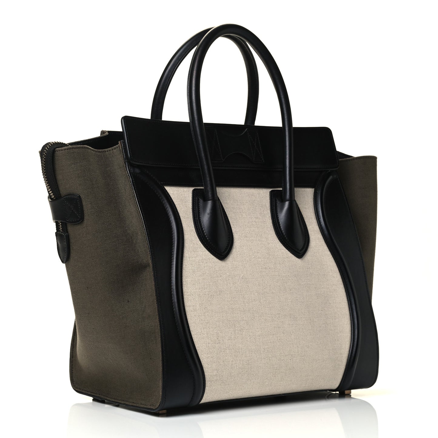 Canvas Smooth Calfskin Suede Mini Tri-Color Luggage