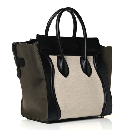 Celine Canvas Smooth Calfskin Suede Mini Tri-Color Luggage 2 of 4