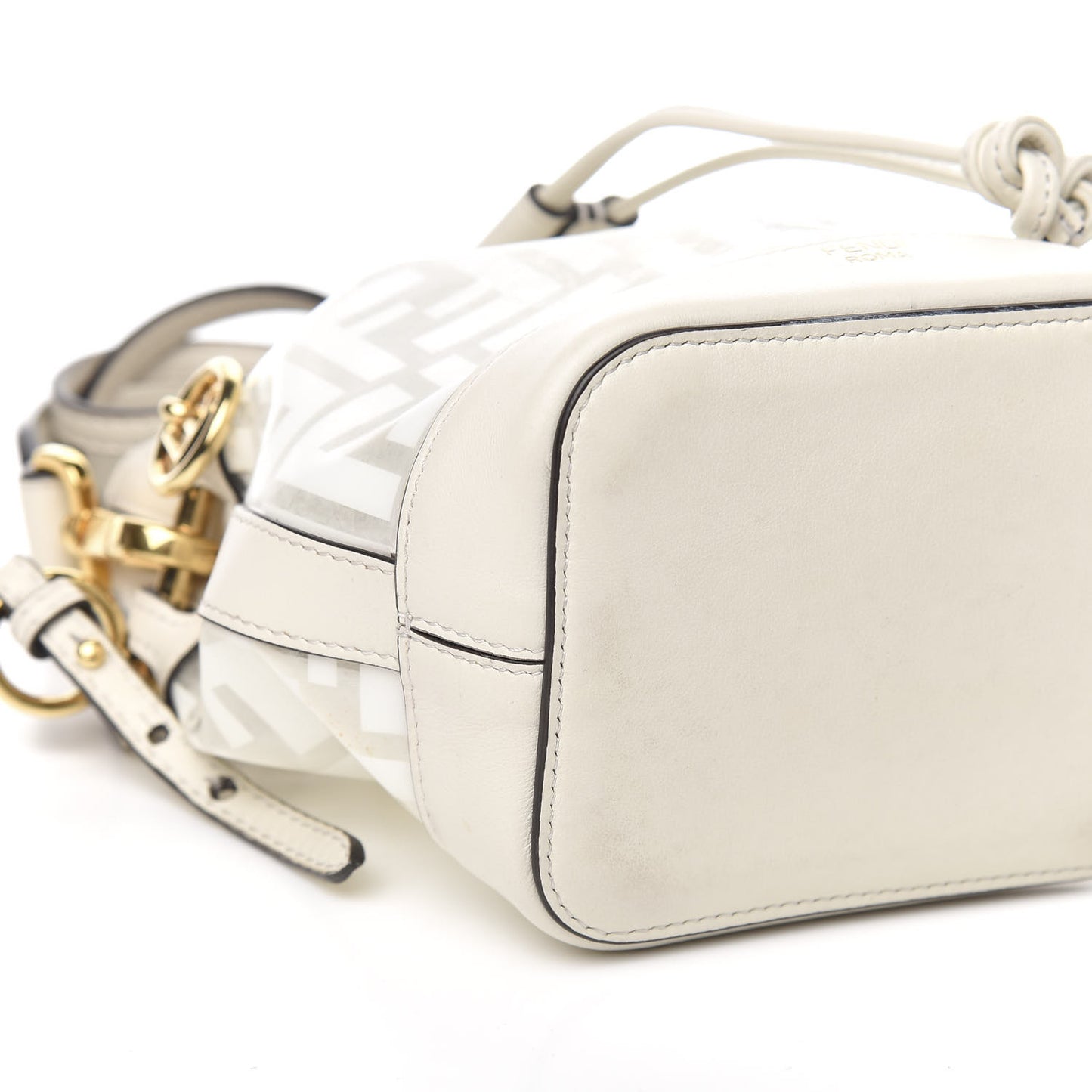TPU FF Vitello Grace F is Fendi Mini Mon Tresor Bucket Bag White