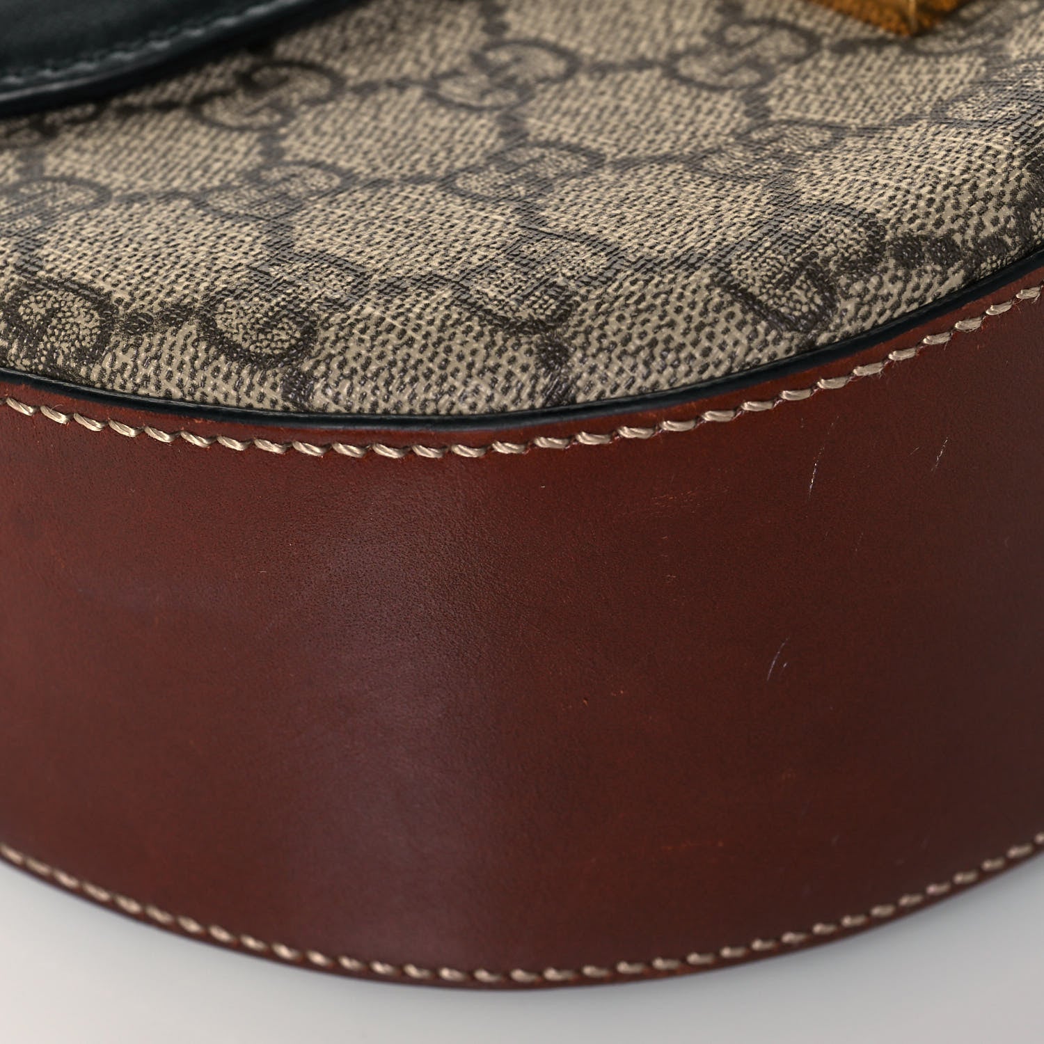 Gucci GG Supreme Monogram Web Medium Padlock Messenger Shoulder Bag Black 9 of 19