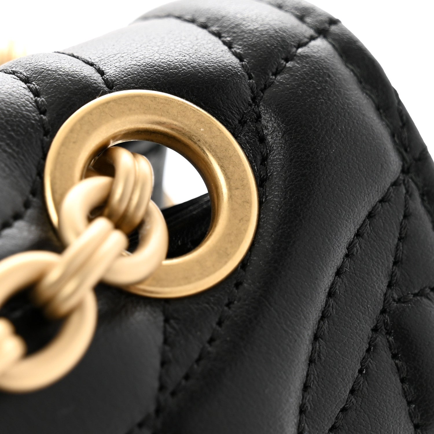 Salvatore Ferragamo Calfskin Quilted Gancini Flap Bag Black 11 of 11