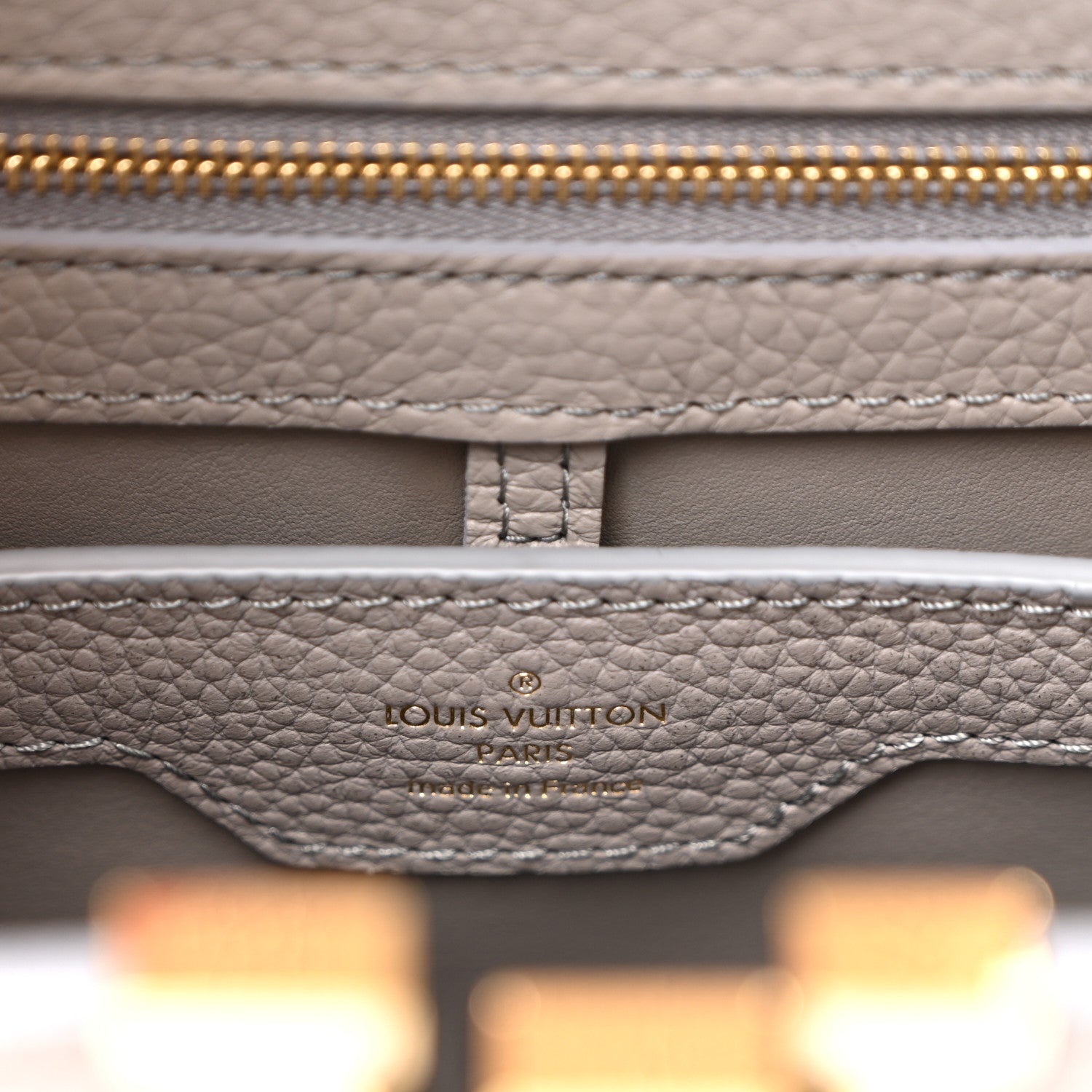 Louis Vuitton Taurillon Capucines MM Steeple Gray 6 of 9