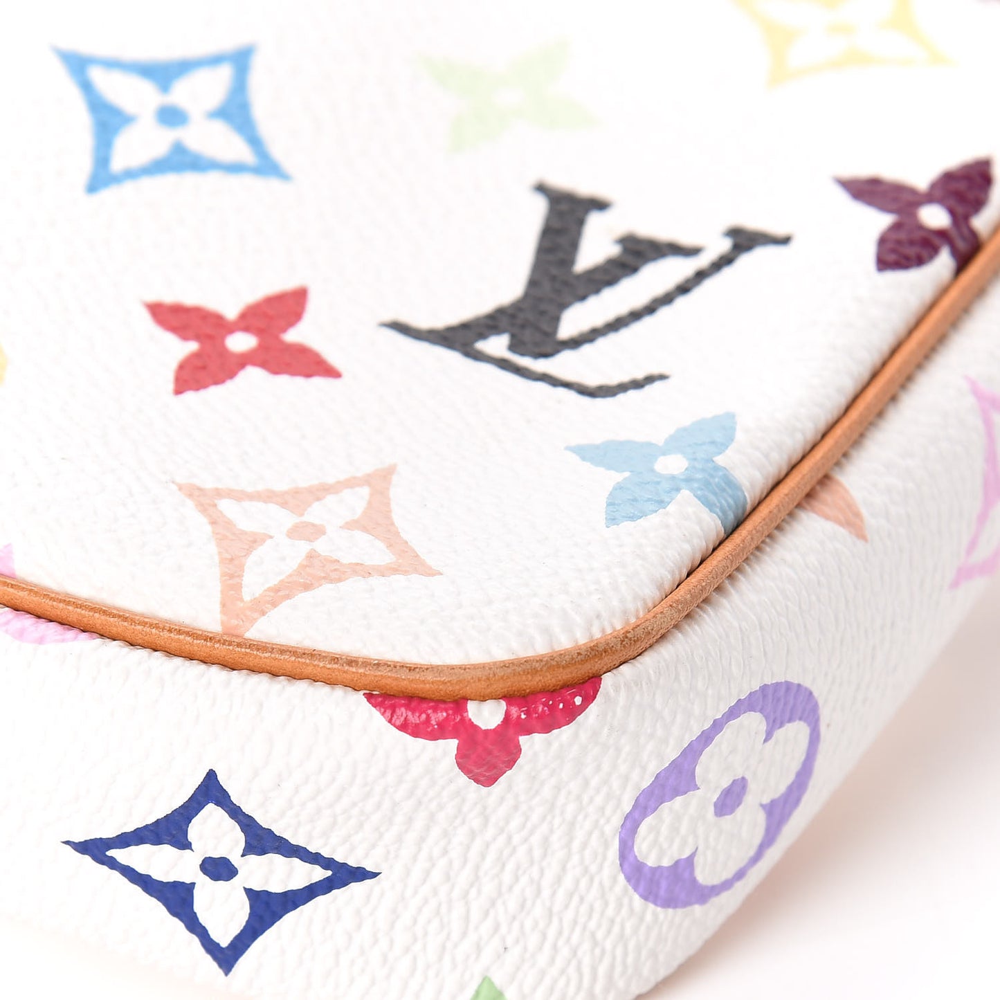 Monogram Multicolor Pochette Accessories White