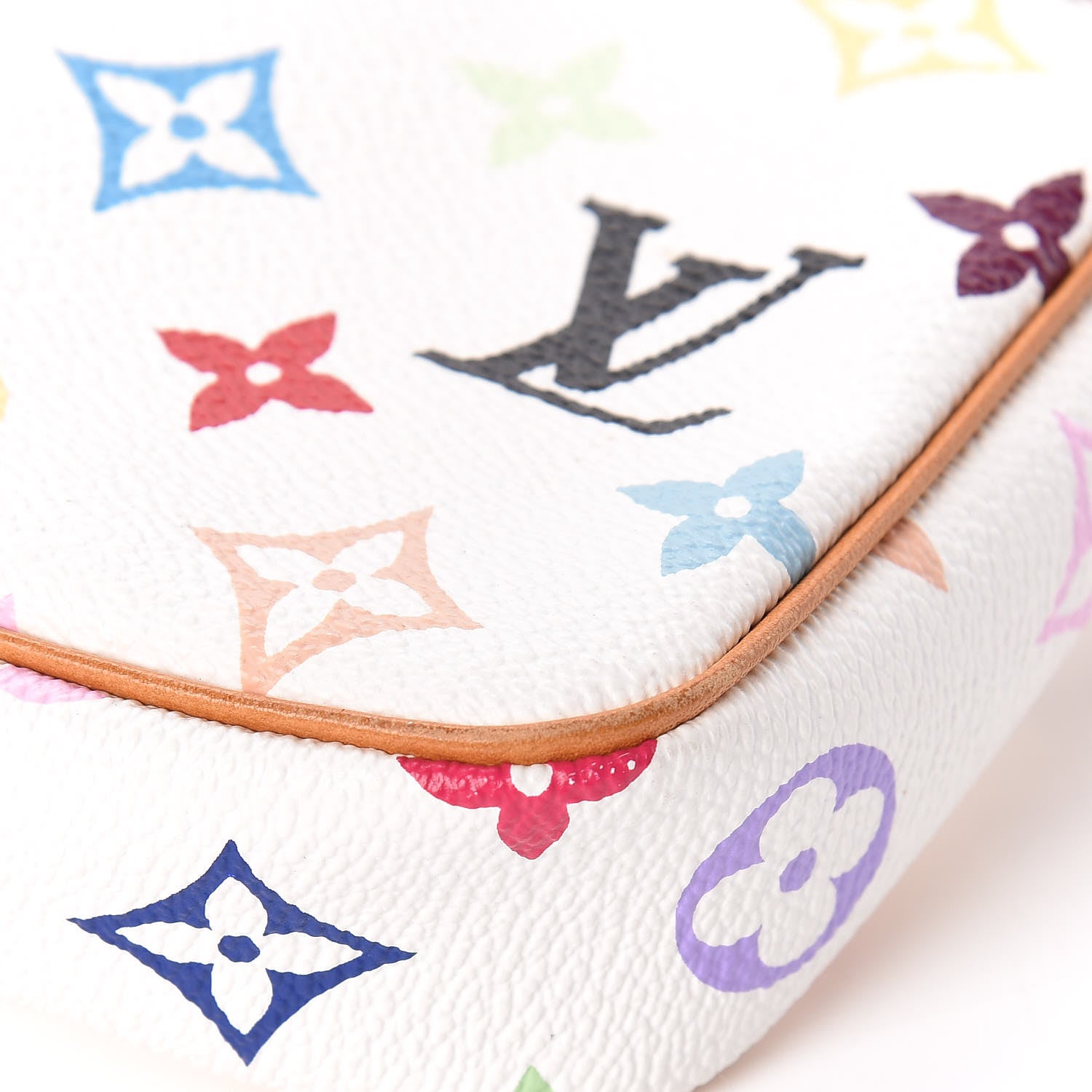 Louis Vuitton Monogram Multicolor Pochette Accessories White 12 of 13