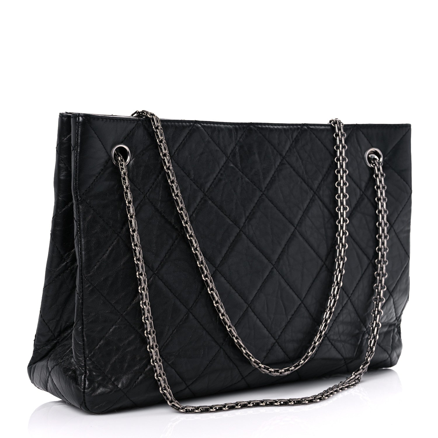 Chanel Aged Calfskin Reissue 2.55 Tote Black 3 of 12
