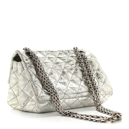 Chanel Metallic Aged Calfskin Striped Accordion Reissue 2.55 Mini Flap 3 of 18