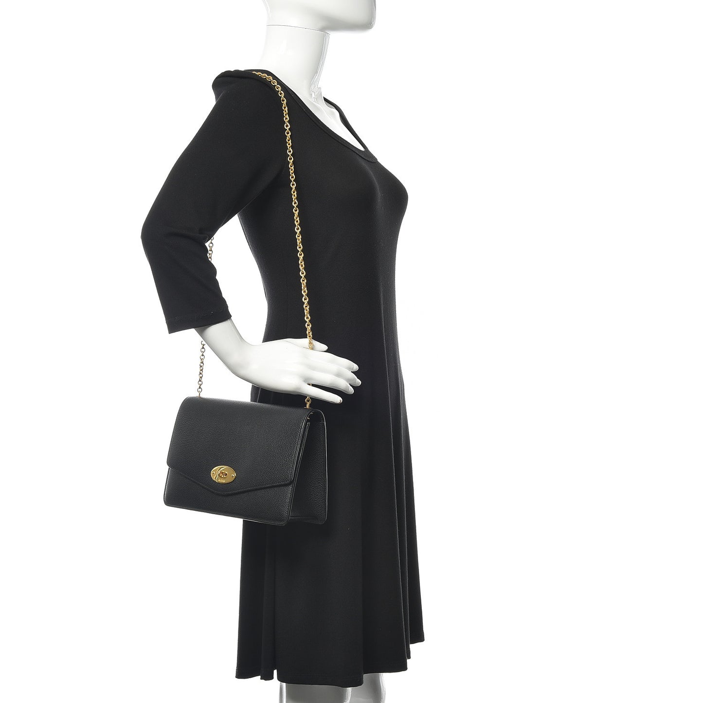 Small Classic Grain Calfskin Medium Darley Black