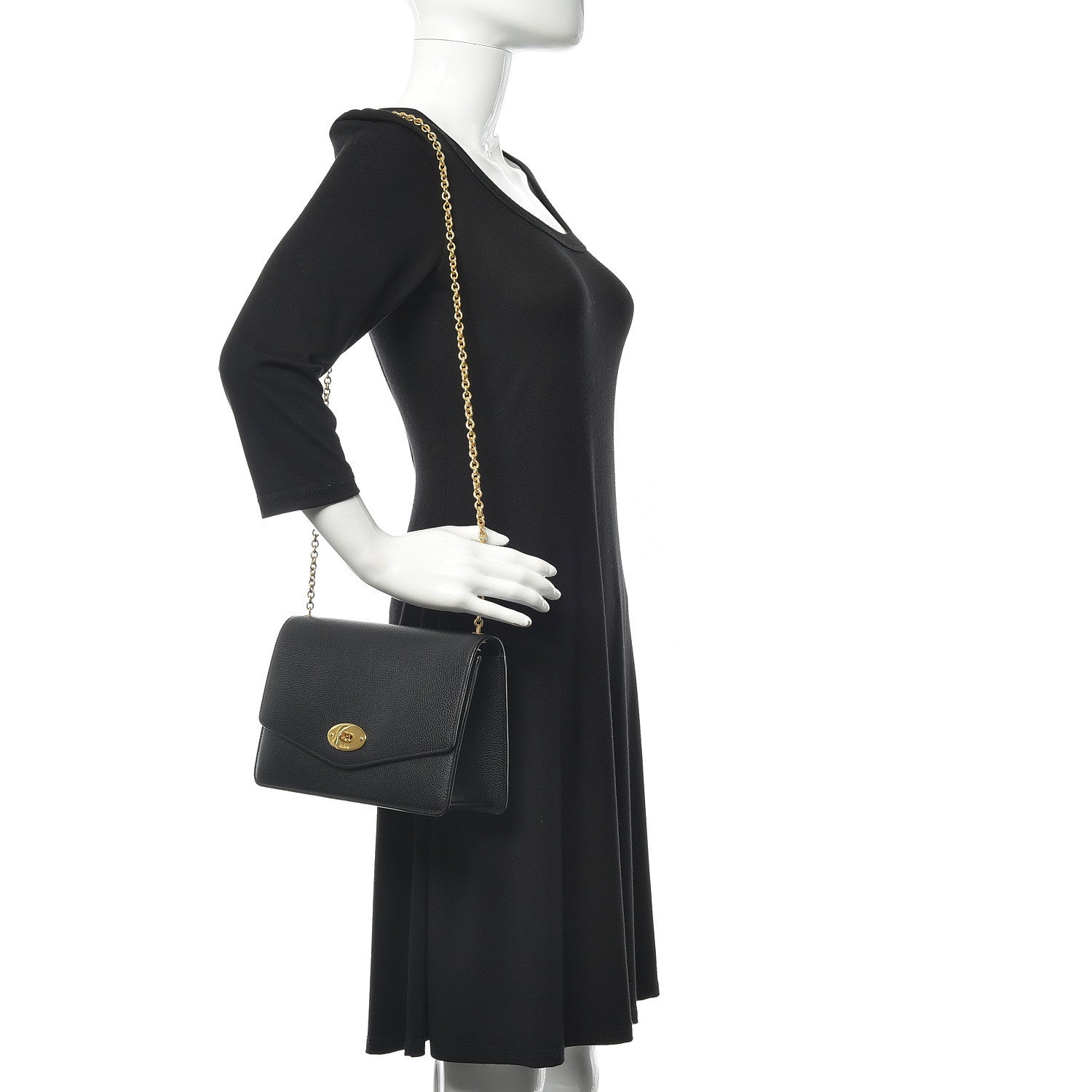 Mulberry Small Classic Grain Calfskin Medium Darley Black 2 of 8