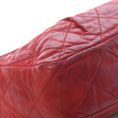 Chanel Iridescent Calfskin Large Chic Quilt Flap Red 18 of 23