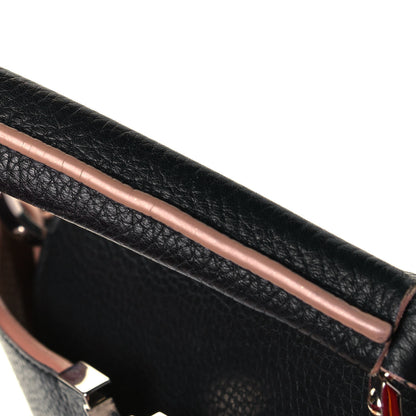 Louis Vuitton Taurillon Capucines MM Black Petale 9 of 15