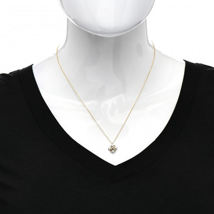Tiffany Platinum 18K Yellow Gold Diamond Schlumberger Lynn Pendant Necklace 2 of 5