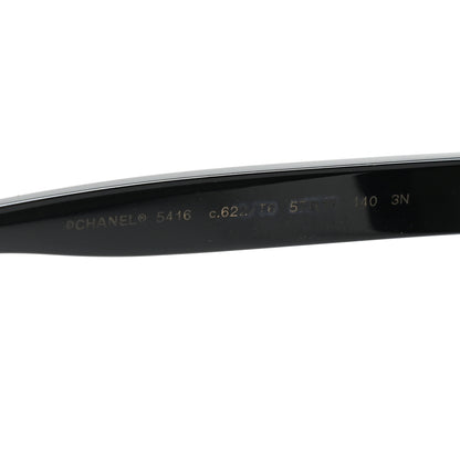 Chanel Acetate Oval Sunglasses Black 6 of 7