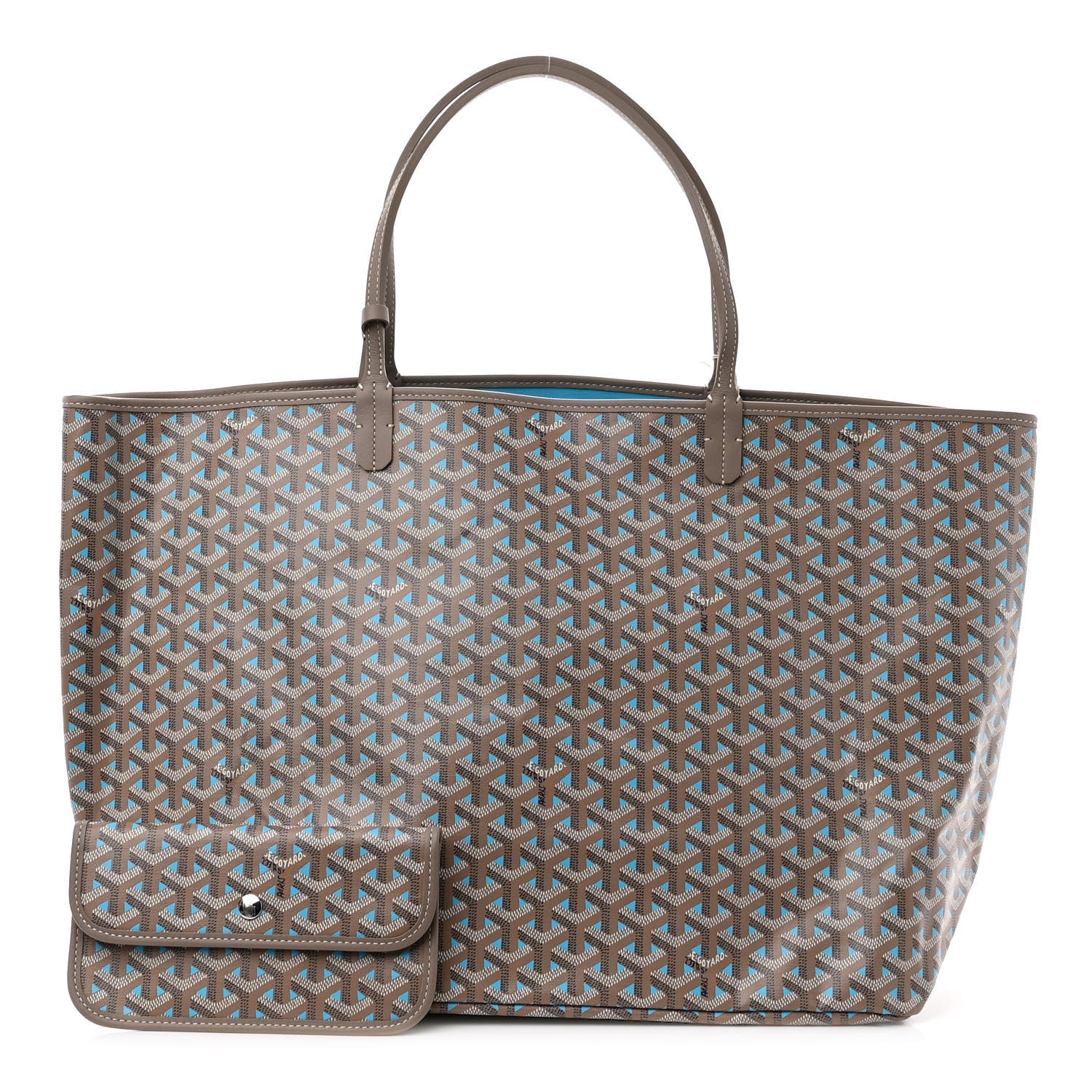 Goyard Goyardine Saint Louis Claire Voie GM Grege Turquoise 1 of 11