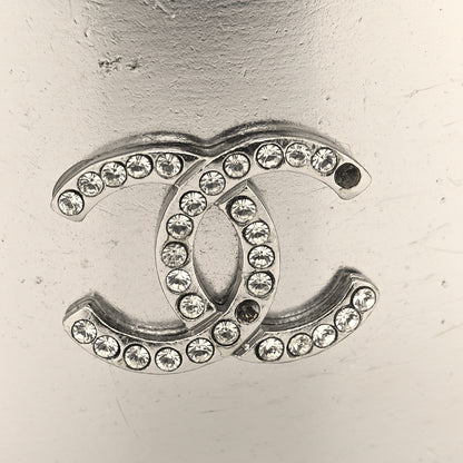 Chanel Metal Crystal CC Cuff Silver 6 of 8