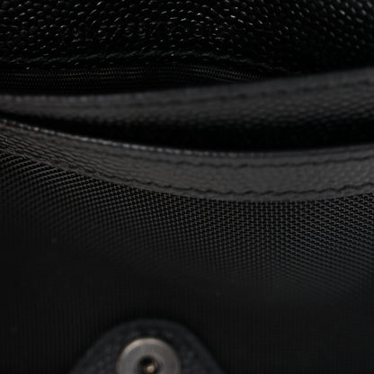 Saint Laurent Grain De Poudre Matelasse Chevron Monogram Zipped Two-Part Wallet Black 8 of 9