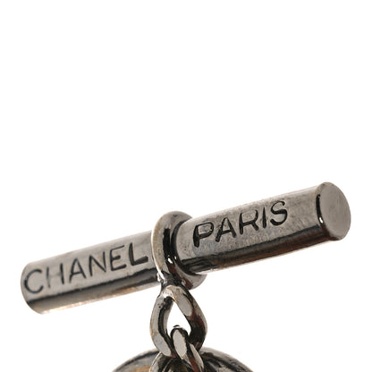 Chanel Metal Enamel CC Chain Bracelet Gunmetal Black 3 of 4