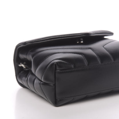 Saint Laurent Calfskin Y Quilted Monogram Toy Loulou Crossbody Bag Black 7 of 10
