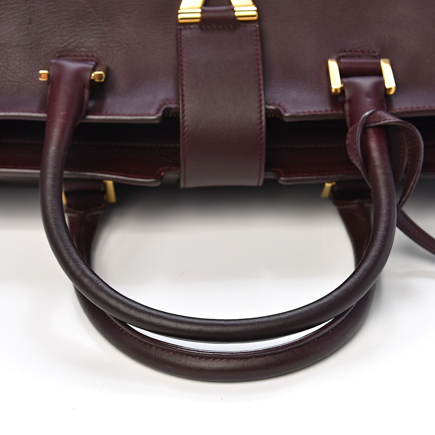 Saint Laurent Calfskin Medium Classic Y Cabas Bordeaux 8 of 12
