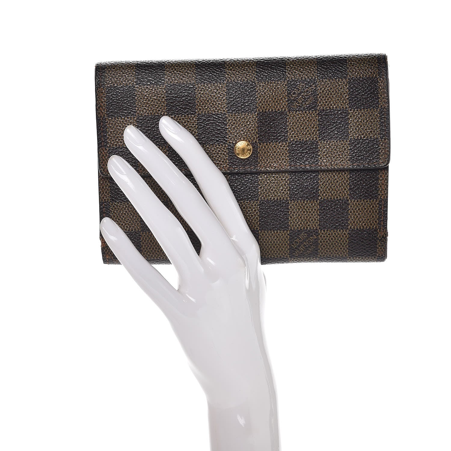 Louis Vuitton Damier Ebene Porte Tresor Etui Papier Wallet 2 of 16