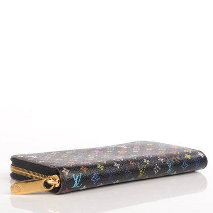Louis Vuitton Monogram Multicolor Zippy Wallet Black Grenade 4 of 9