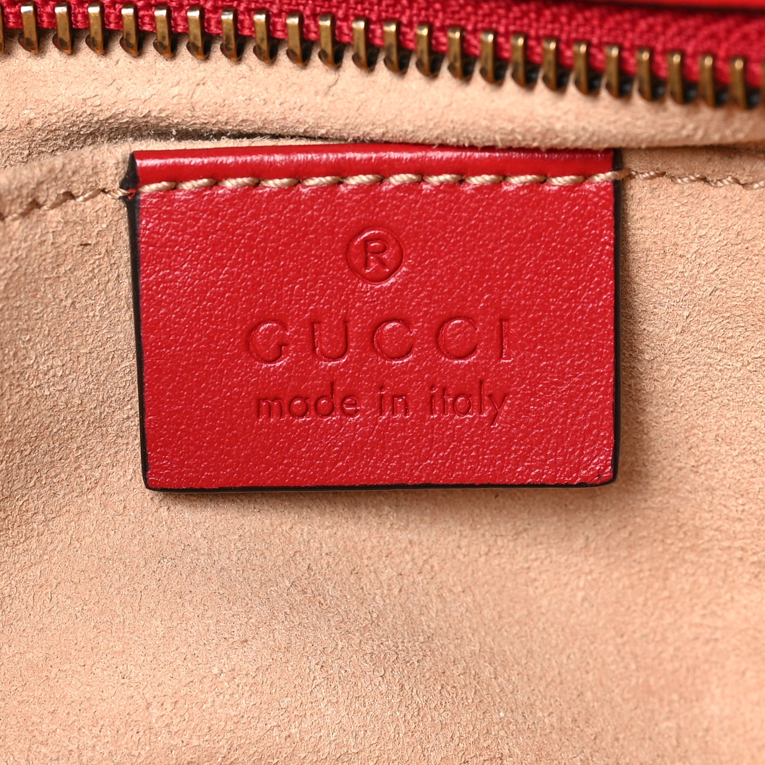 Gucci Calfskin Matelasse Mini GG Marmont Chain Shoulder Bag Hibiscus Red 7 of 9