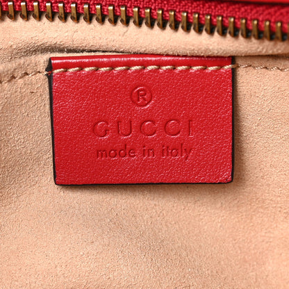 Gucci Calfskin Matelasse Mini GG Marmont Chain Shoulder Bag Hibiscus Red 7 of 9